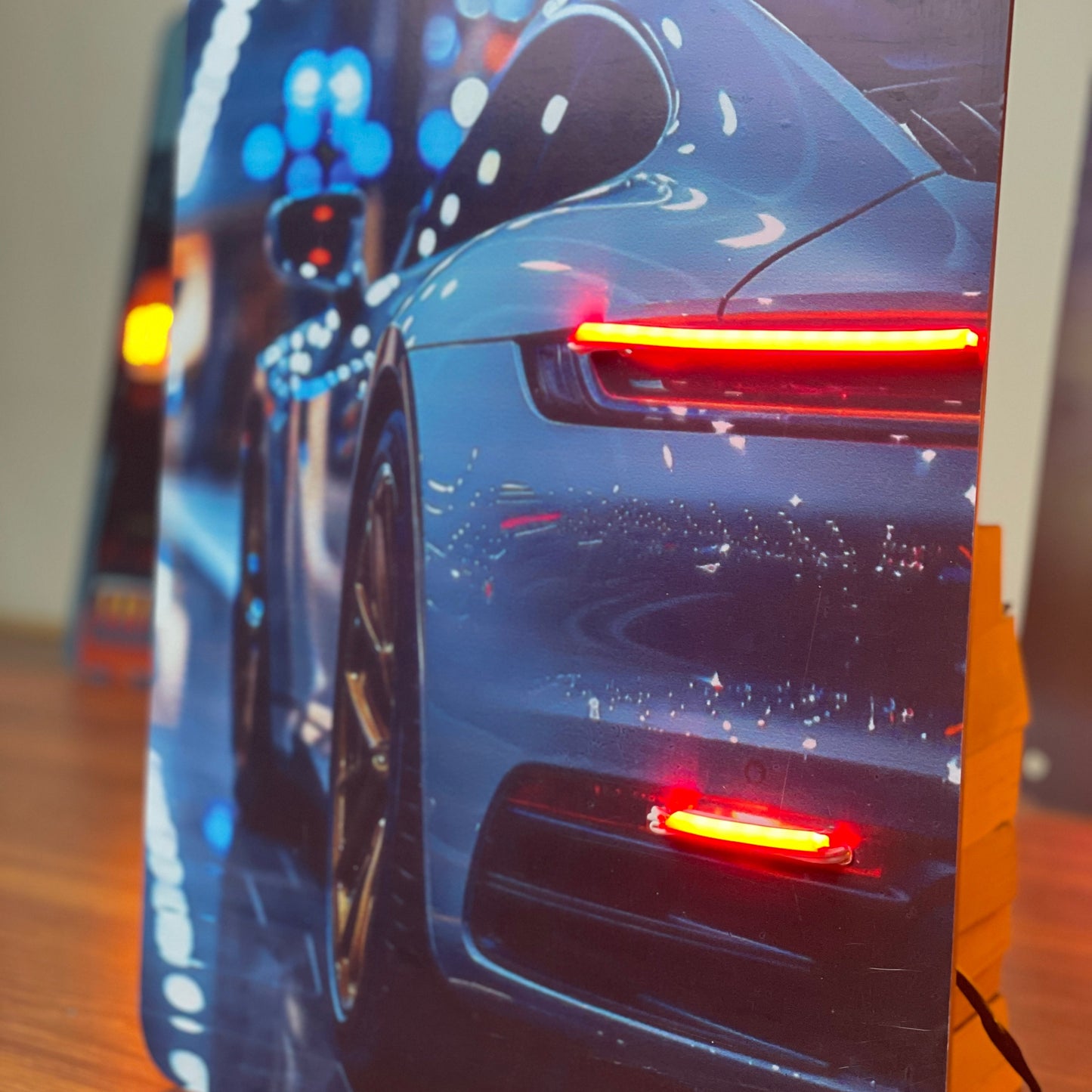 Sleek Car Tail Light Poster: " Neon Nights