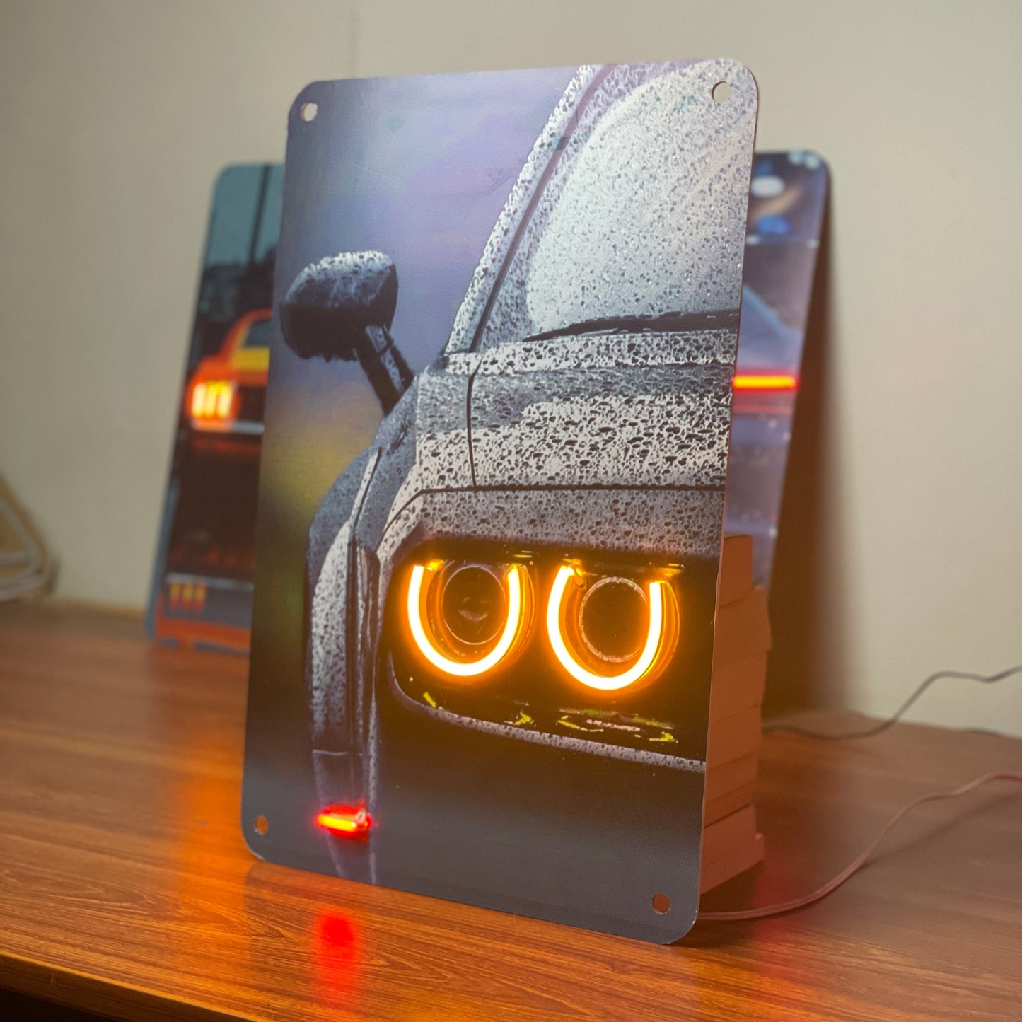 Car Headlight Poster: "Neon Drive