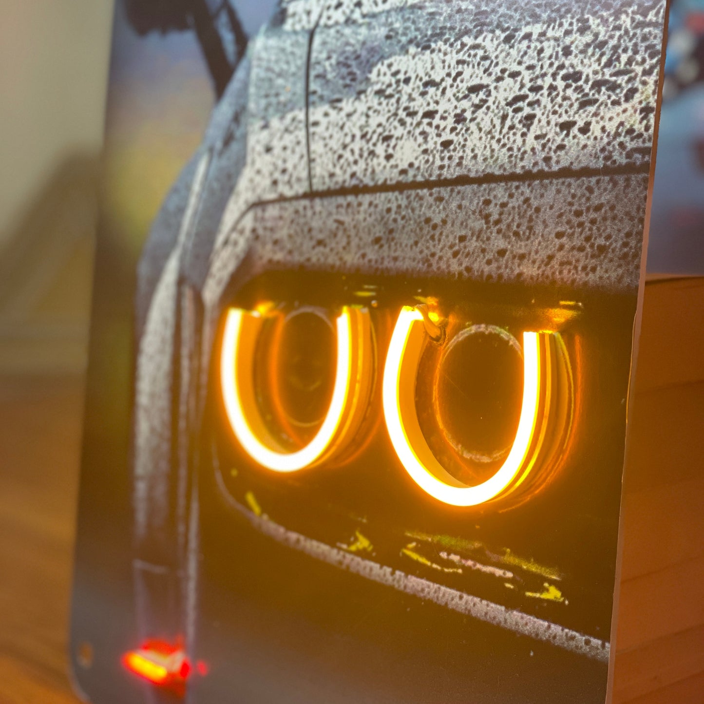 Car Headlight Poster: "Neon Drive