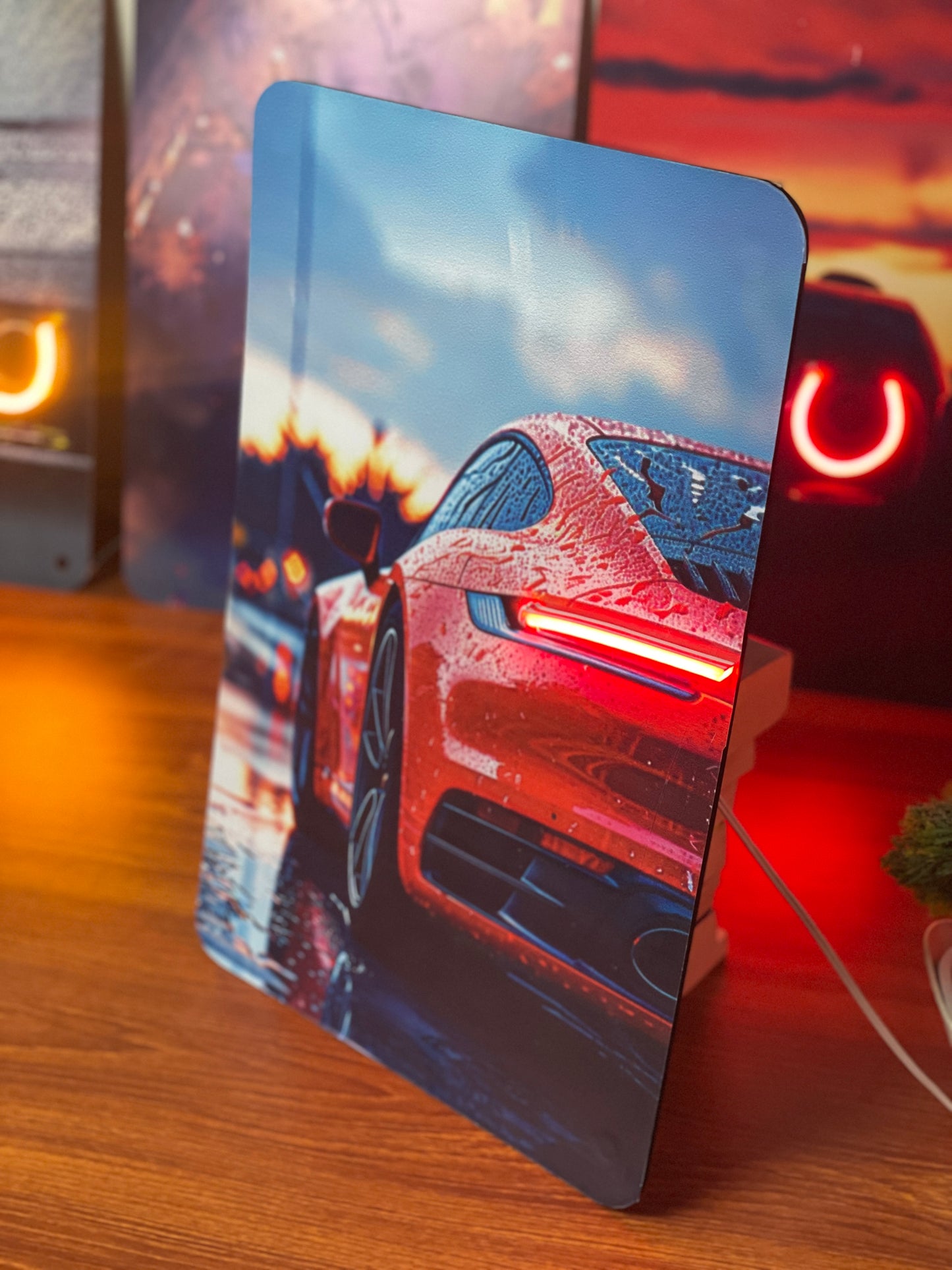 Porsche 911 Neon Poster