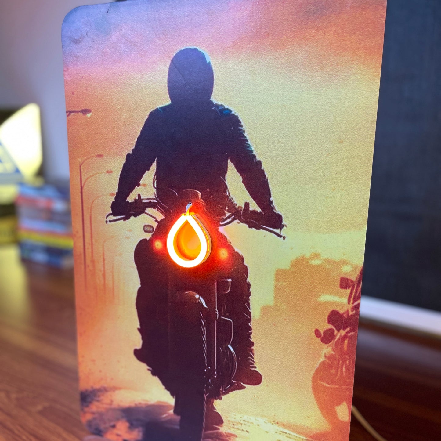 Neon Biker Poster