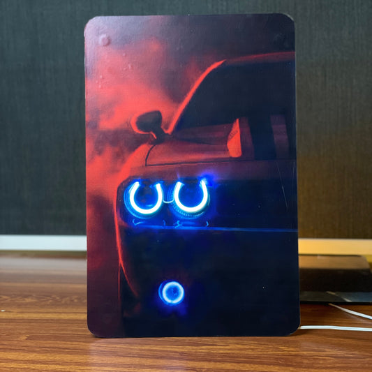 Blue Racer Glow Poster