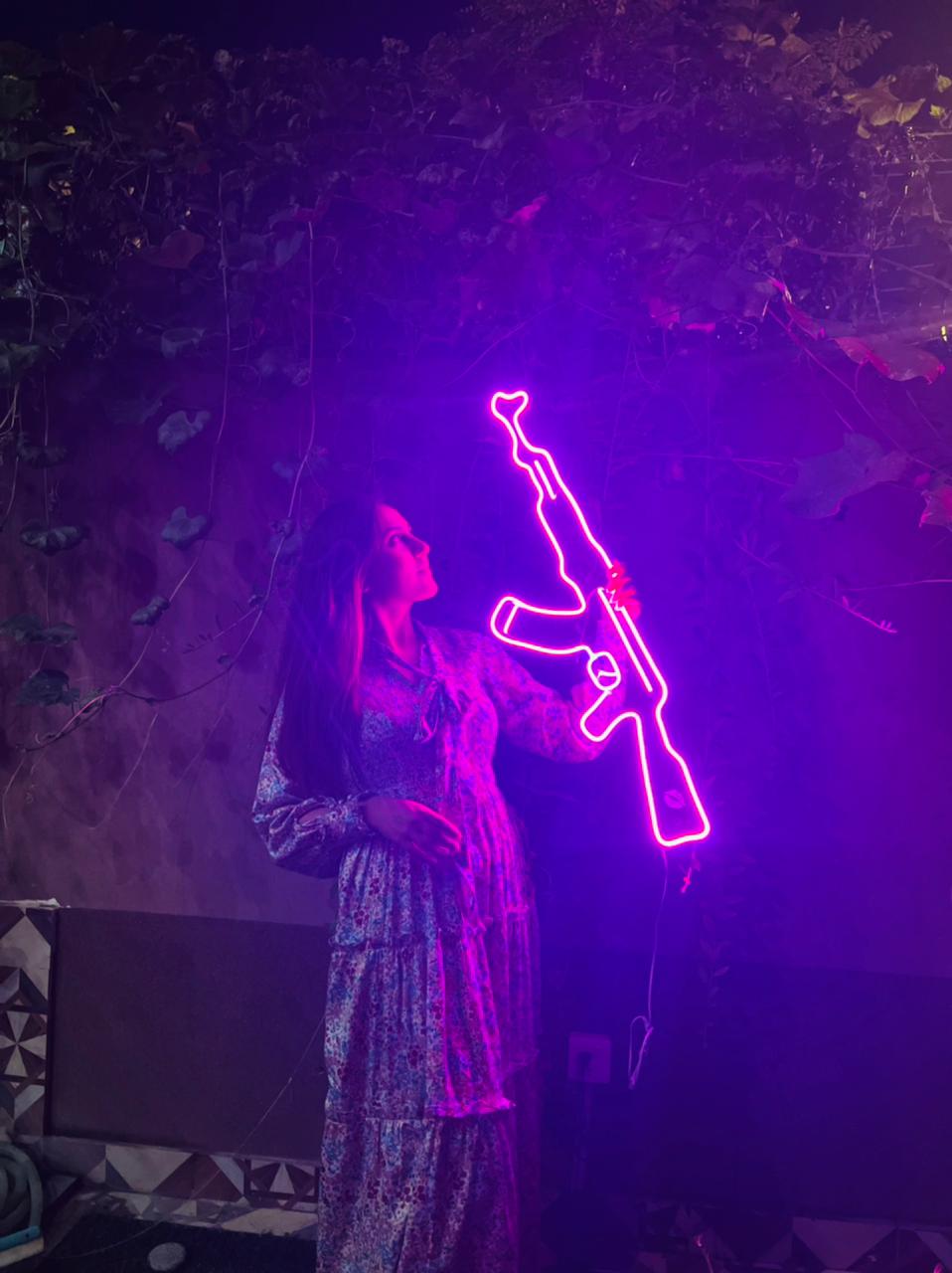 AK-47 Neon Sign
