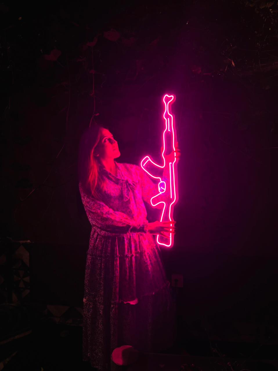 AK-47 Neon Sign